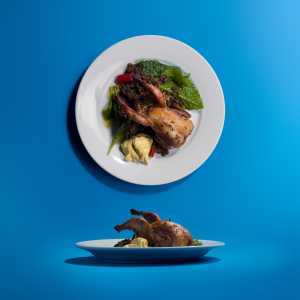 Margot Henderson's quail, lentils and aioli