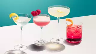 A selection of No.3 Gin cocktails