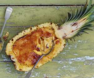Eivissa's pineapple and mango crema catalana recipe. Photograph by David Munns