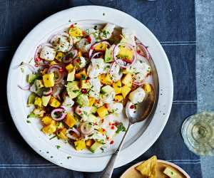 Raul Diaz’s ceviche with avocado and mango